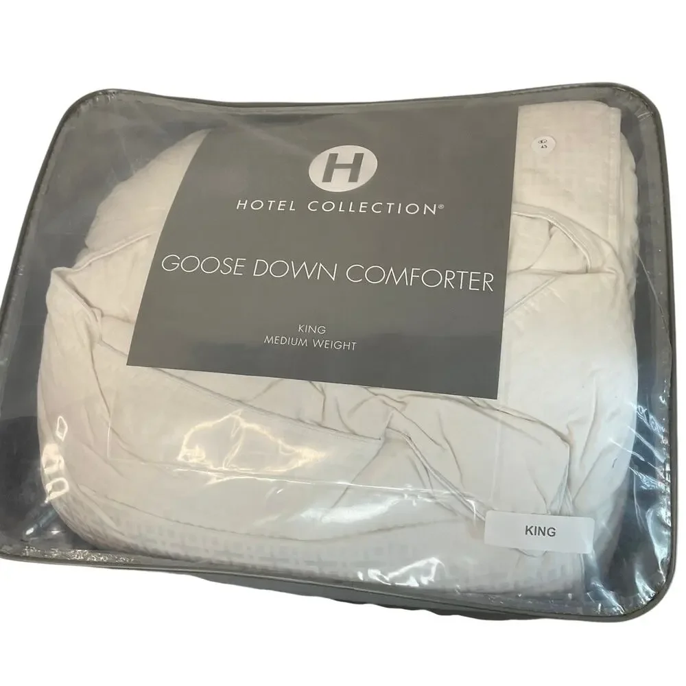 Hotel Collection European Down Medium Weight Hypoallergenic Comforter White King